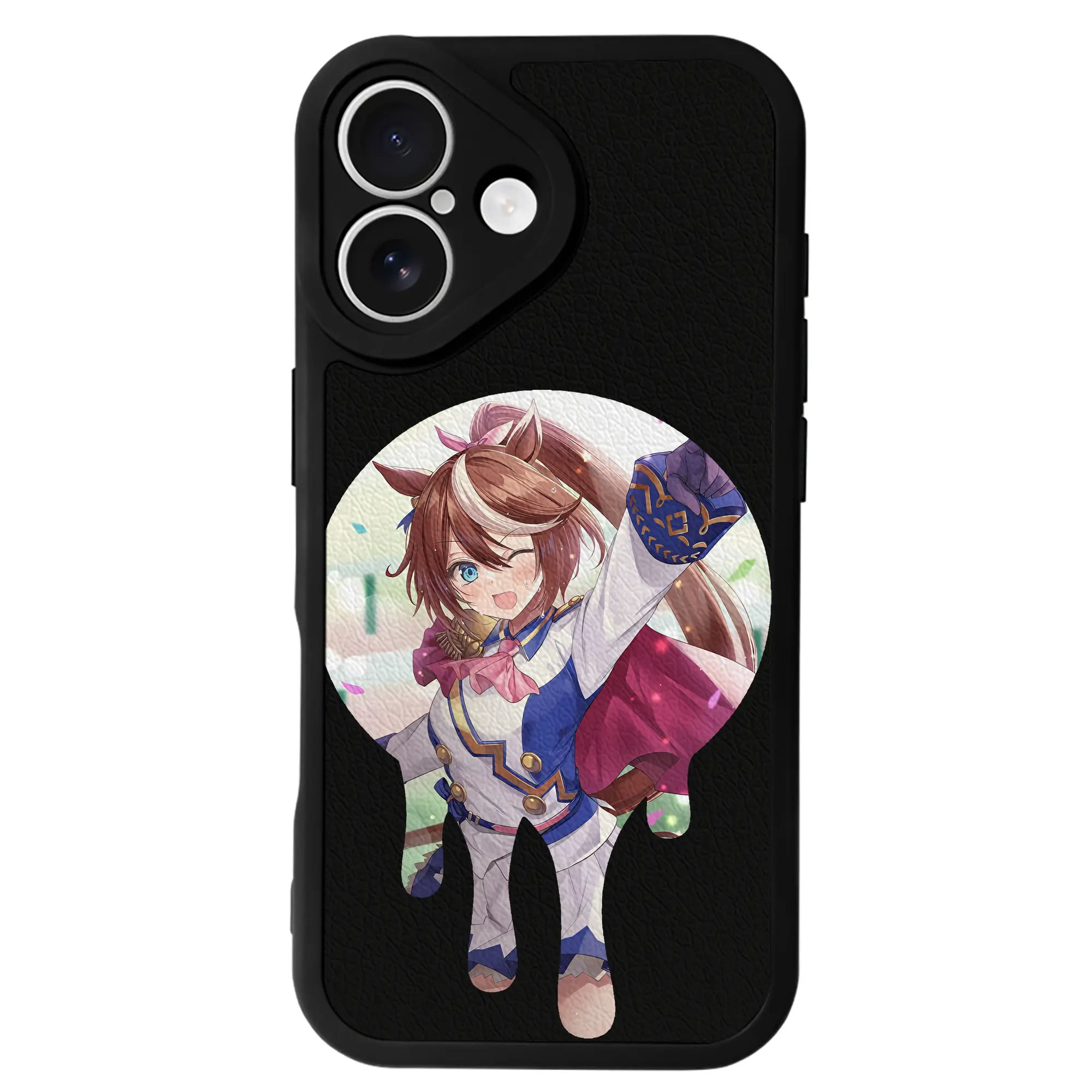 ウマ娘 プリティーダービー グッズ トウカイテイオー - IPhone 16シリーズ対応 ・ シリコンスマホケース ・ レザー調 ・ 高精度フィット ・ 耐衝撃 ・ ワイヤレス充電対応 ・ 精密カット